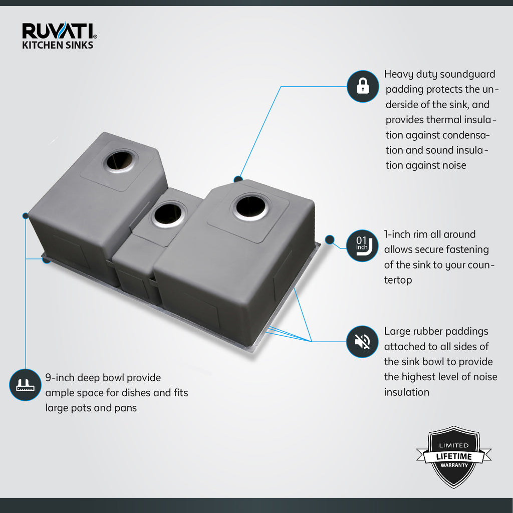 Ruvati Gravena — Tarja de Cocina en Acero Inoxidable — Acero Inoxidable — 4