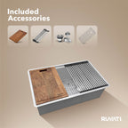 Ruvati Veniso — Tarja Workstation de Cocina en Acero Inoxidable — Acero Inoxidable — 1