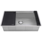 Ruvati Roma Hex — Tarja Workstation de Cocina en Acero Inoxidable — Acero Inoxidable — 1