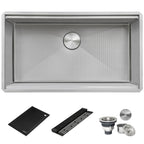 Ruvati Roma Hex — Tarja Workstation de Cocina en Acero Inoxidable — Acero Inoxidable — 3