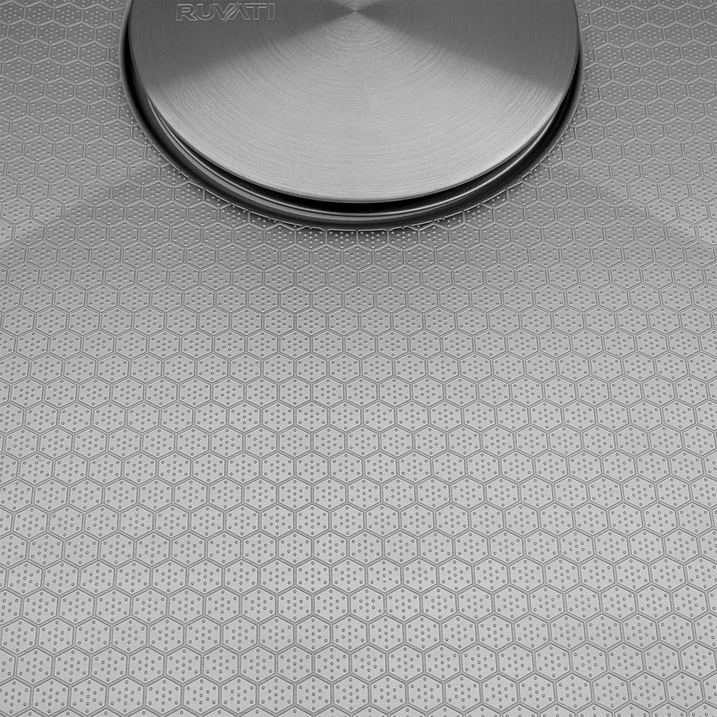 Ruvati Roma Hex — Tarja Workstation de Cocina en Acero Inoxidable — Acero Inoxidable — 2