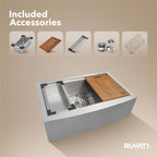 Ruvati Verona — Tarja Farmhouse de Cocina en Acero Inoxidable — Acero Inoxidable — 1