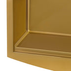 Ruvati Monaco — Tarja Farmhouse de Cocina en Acero Inoxidable — Oro Mate — 3