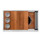Ruvati Dual-Tier — Tarja Farmhouse de Cocina en Acero Inoxidable — Acero Inoxidable — 1
