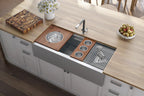 Ruvati Dual-Tier — Tarja Farmhouse de Cocina en Acero Inoxidable — Acero Inoxidable — 1
