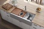 Ruvati Dual-Tier — Tarja Farmhouse de Cocina en Acero Inoxidable — Acero Inoxidable — 2