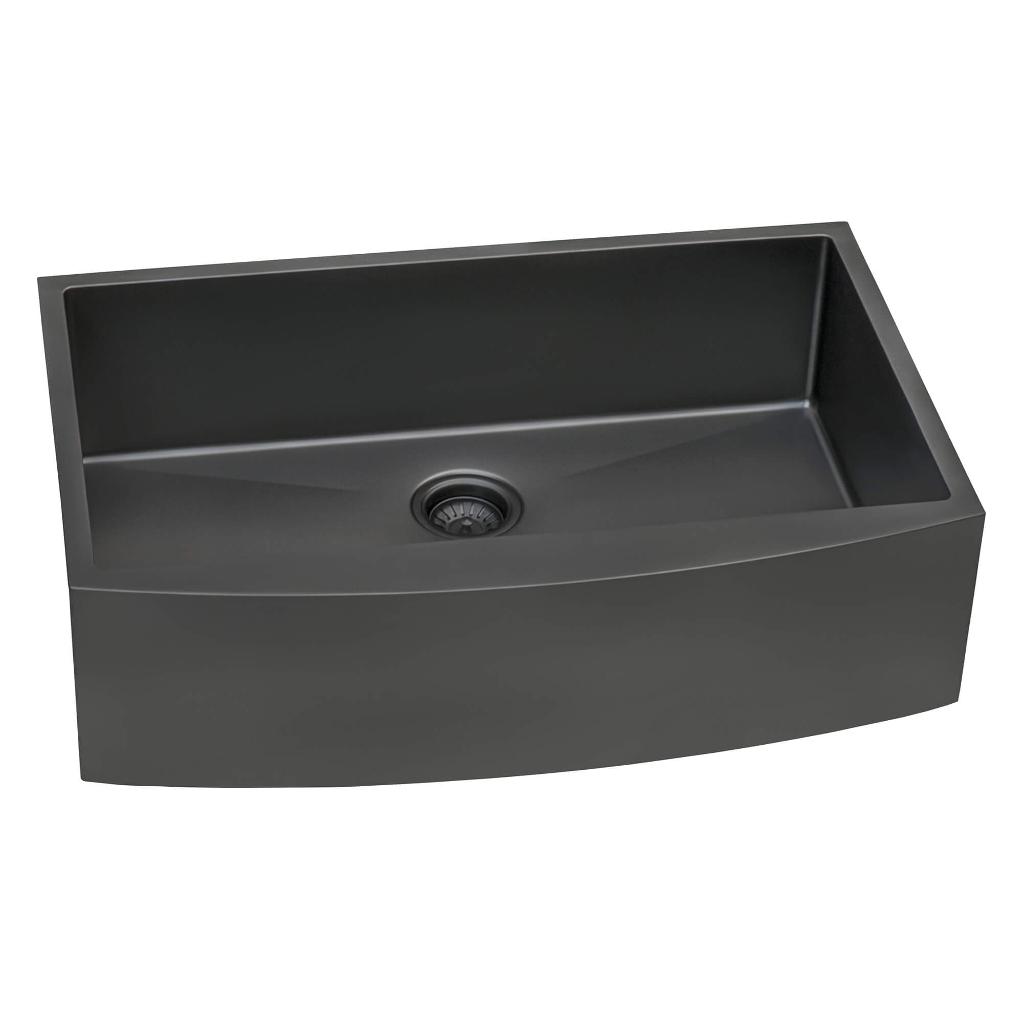Ruvati Terraza — Tarja Farmhouse de Cocina en Acero Inoxidable — Negro Gunmetal — 3