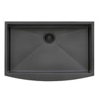 Ruvati Terraza — Tarja Farmhouse de Cocina en Acero Inoxidable — Negro Gunmetal — 3