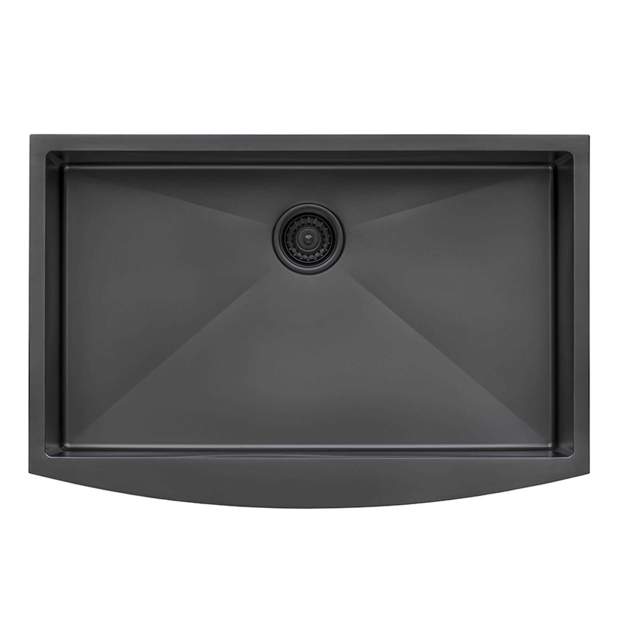 Ruvati Terraza — Tarja Farmhouse de Cocina en Acero Inoxidable — Negro Gunmetal — 3