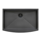 Ruvati Terraza — Tarja Farmhouse de Cocina en Acero Inoxidable — Negro Gunmetal — 4