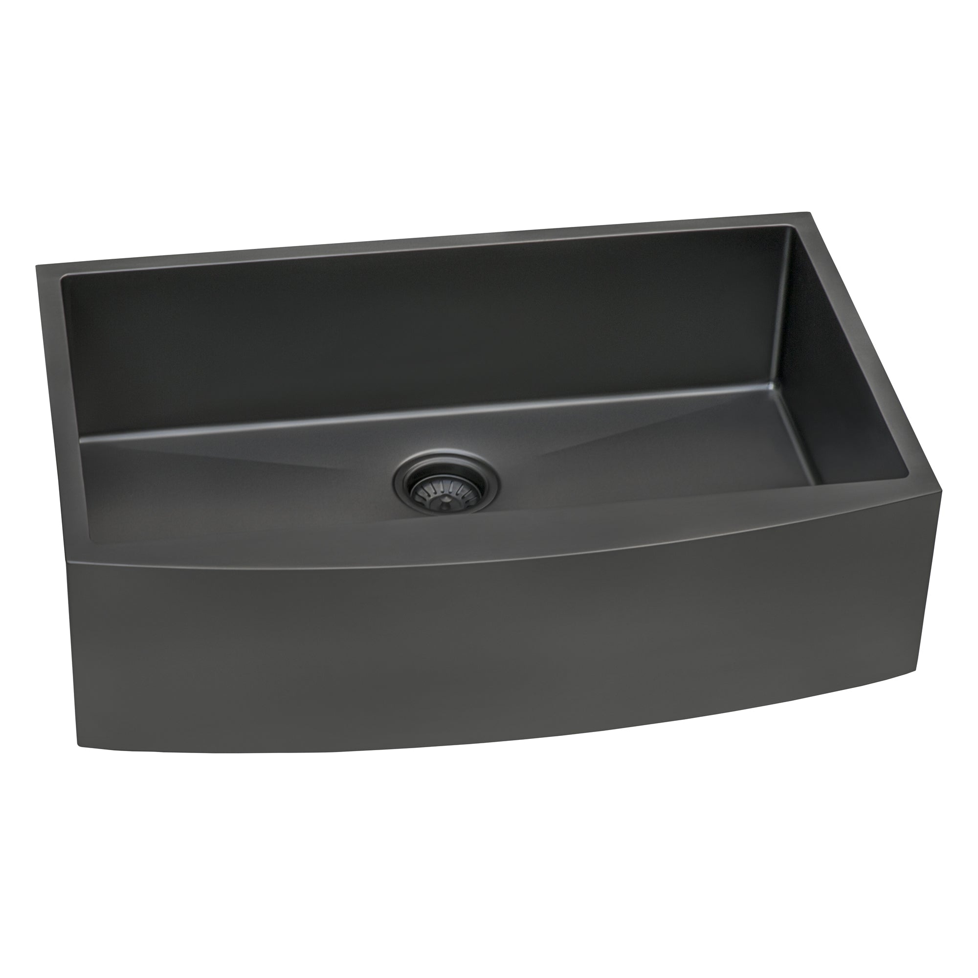 Ruvati Terraza — Tarja Farmhouse de Cocina en Acero Inoxidable — Negro Gunmetal — 3
