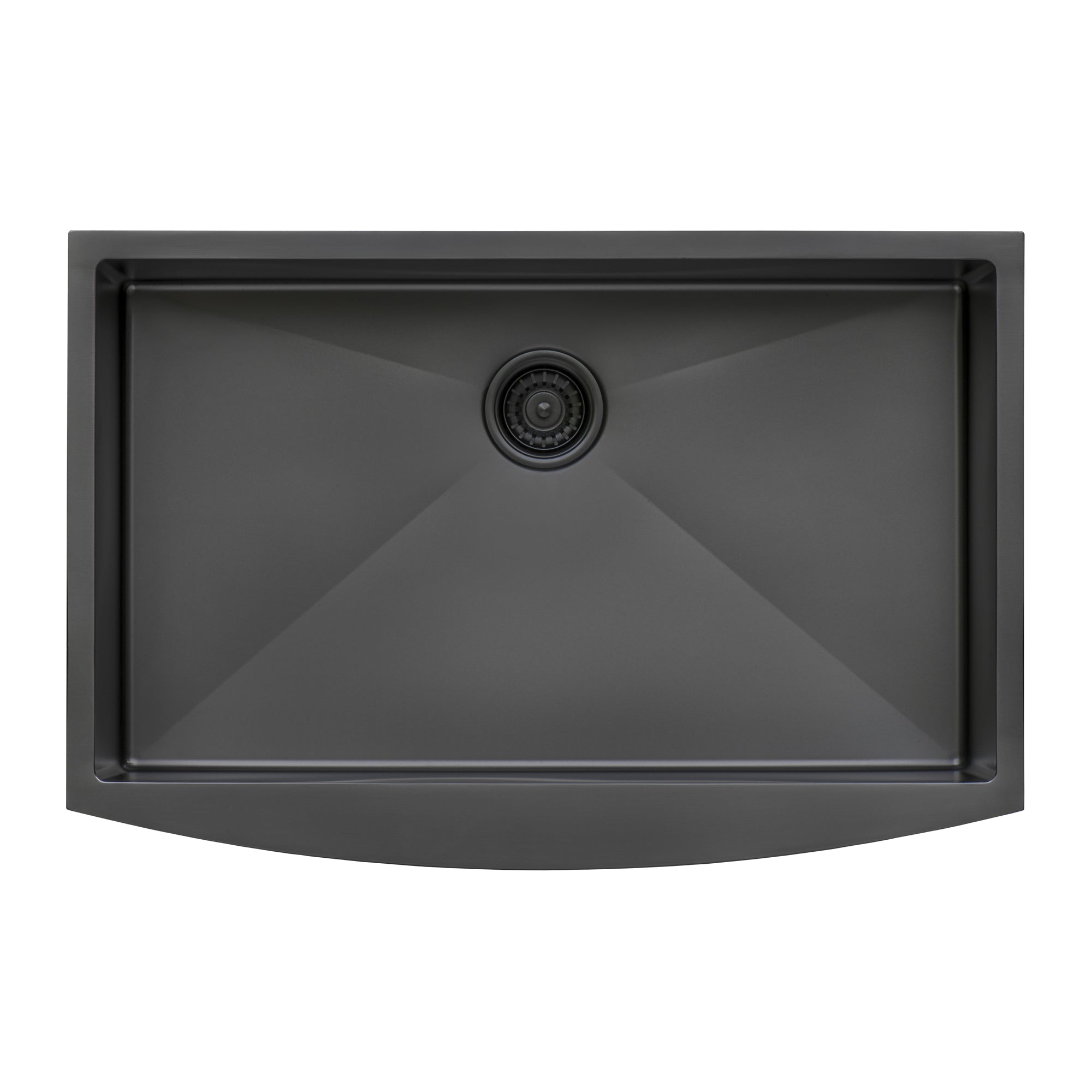 Ruvati Terraza — Tarja Farmhouse de Cocina en Acero Inoxidable — Negro Gunmetal — 4
