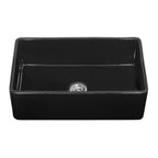 Ruvati Fiamma — Tarja Farmhouse de Cocina de 30 x 20 pulg en Fireclay — Negro Brillante — 2