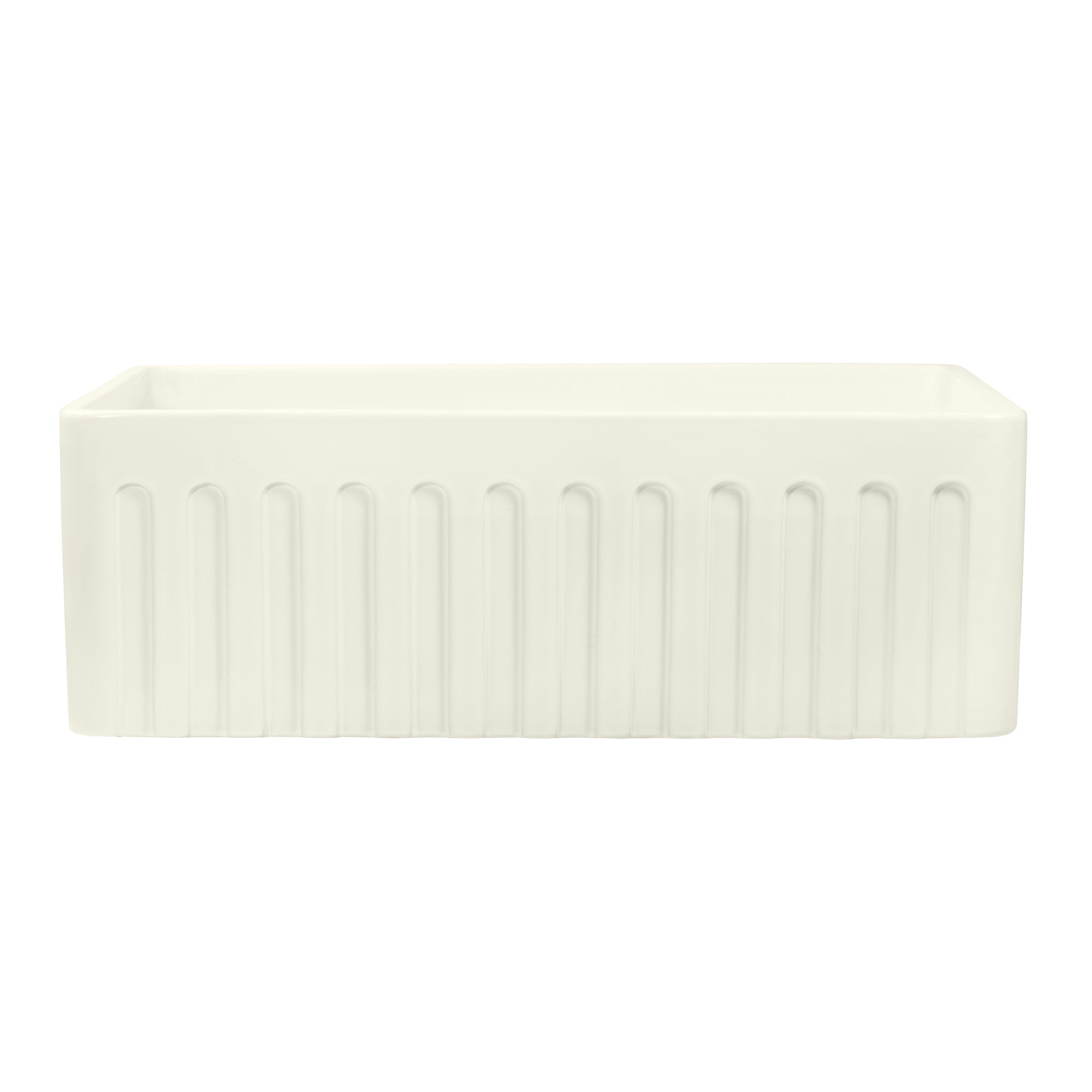 Ruvati Fiamma — Tarja Farmhouse de Cocina de 30 x 20 pulg en Fireclay — Crema Biscuit — 3