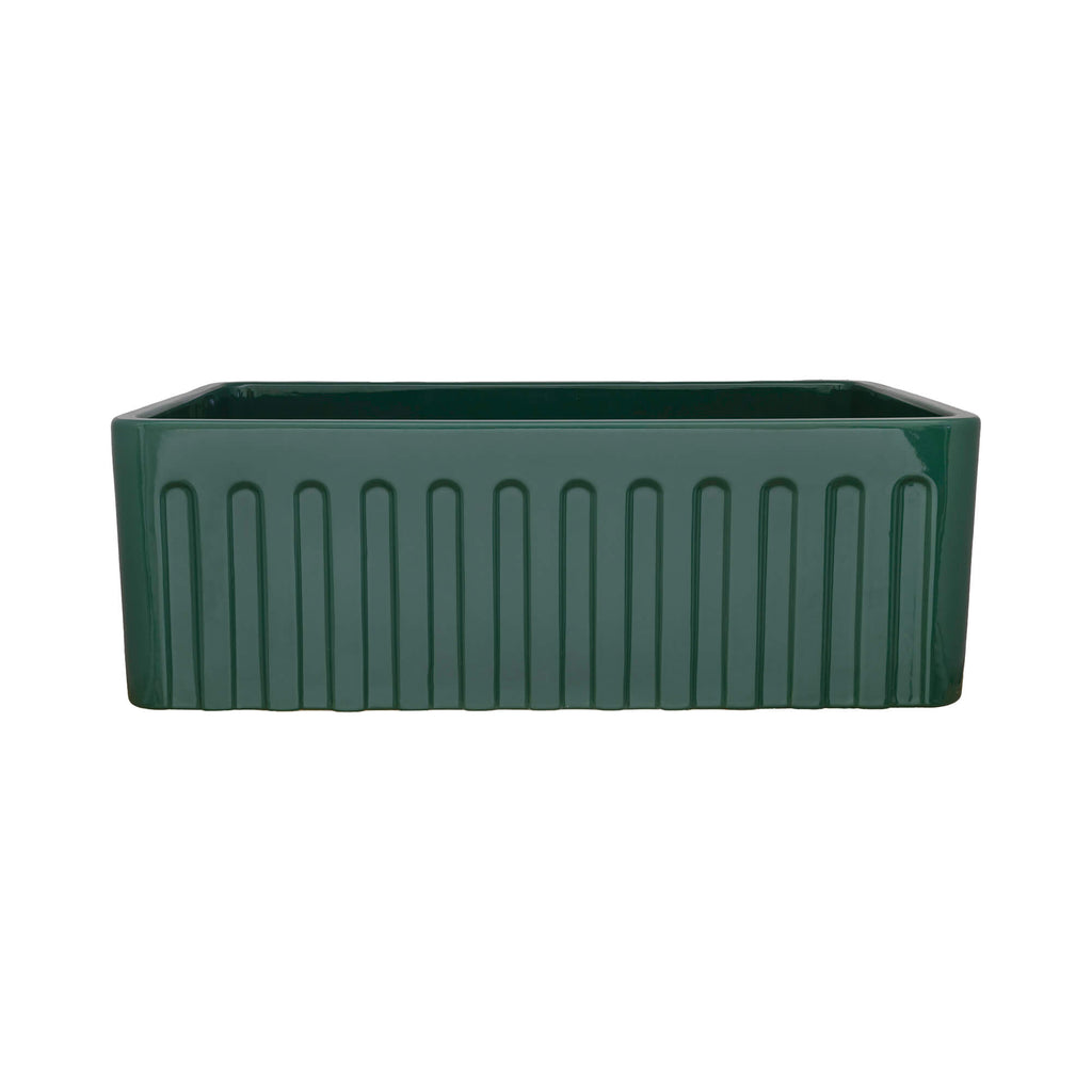Ruvati Fiamma — Tarja Farmhouse de Cocina de 30 x 20 pulg en Fireclay — Verde Esmeralda — 2