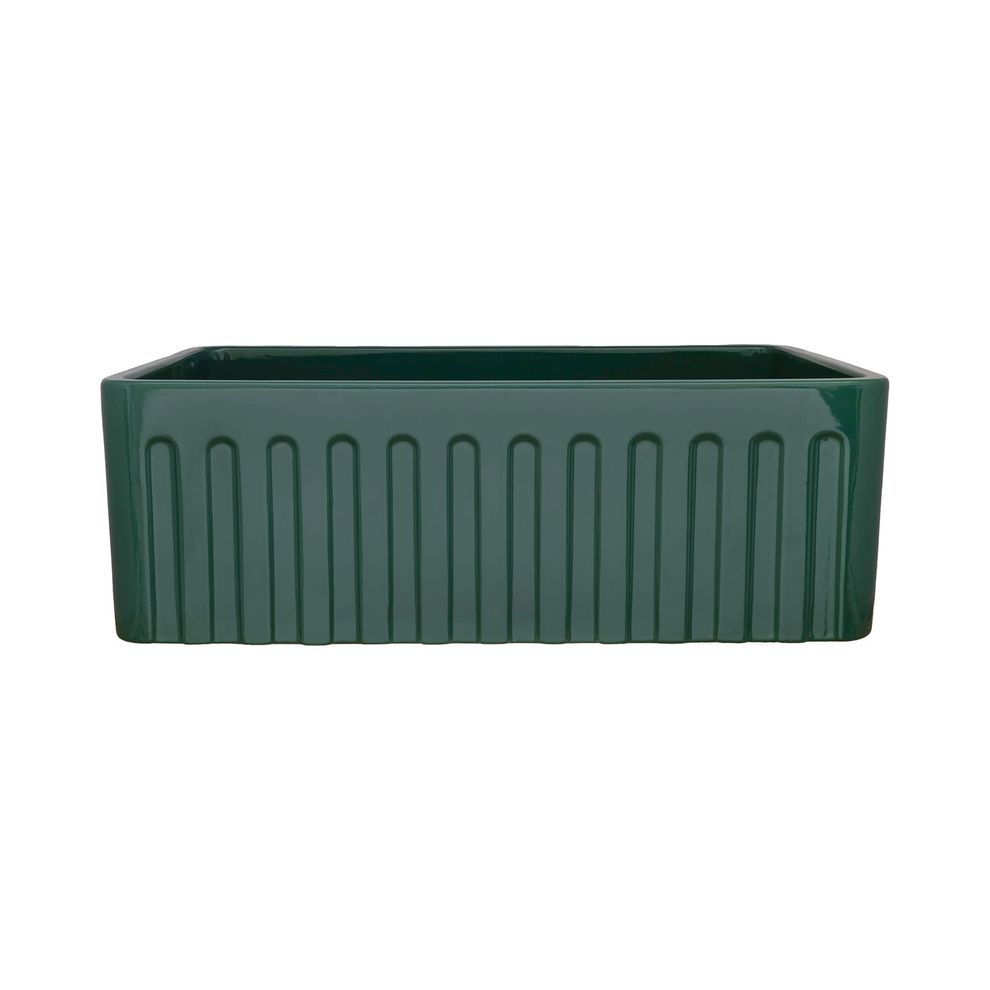 Ruvati Fiamma — Tarja Farmhouse de Cocina de 30 x 20 pulg en Fireclay — Verde Esmeralda — 2