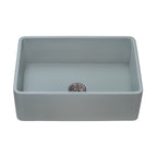 Ruvati Fiamma — Tarja Farmhouse de Cocina de 30 x 20 pulg en Fireclay — Gris Horizon — 2