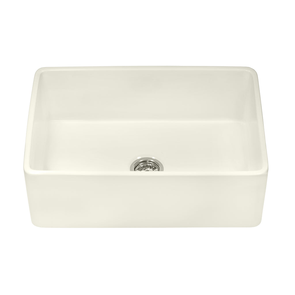 Ruvati Fiamma — Tarja Farmhouse de Cocina de 33 x 20 pulg en Fireclay — Crema Biscuit — 2