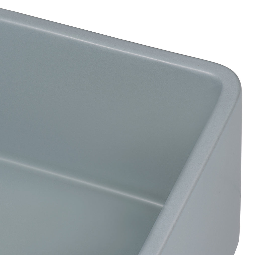 Ruvati Fiamma — Tarja Farmhouse de Cocina de 33 x 20 pulg en Fireclay — Gris Horizon — 4