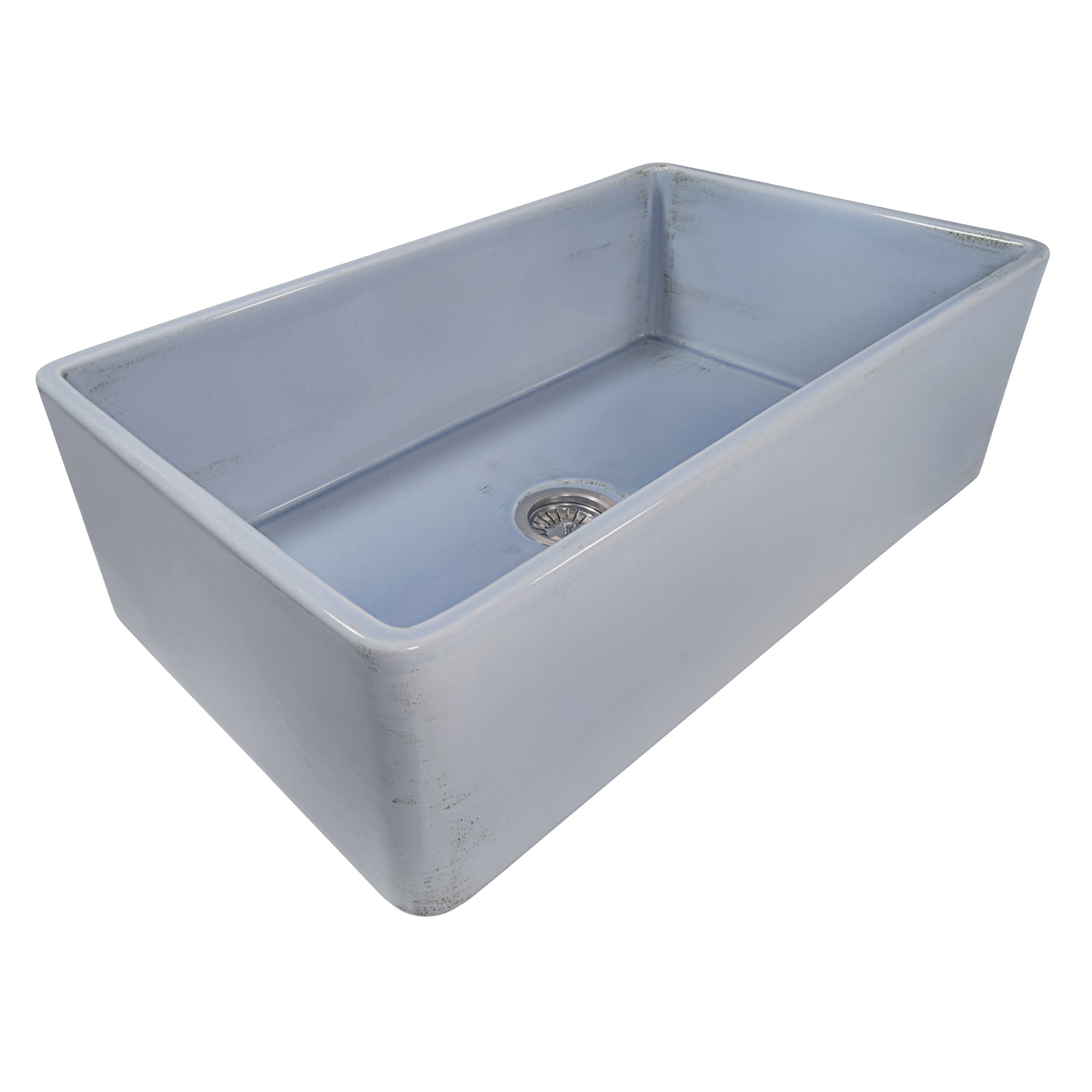 Ruvati Fiamma — Tarja Farmhouse de Cocina de 33 x 20 pulg en Fireclay — Azul Costa — 1