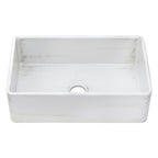 Ruvati Fiamma — Tarja Farmhouse de Cocina de 33 x 20 pulg en Fireclay — Blanco Envejecido — 1