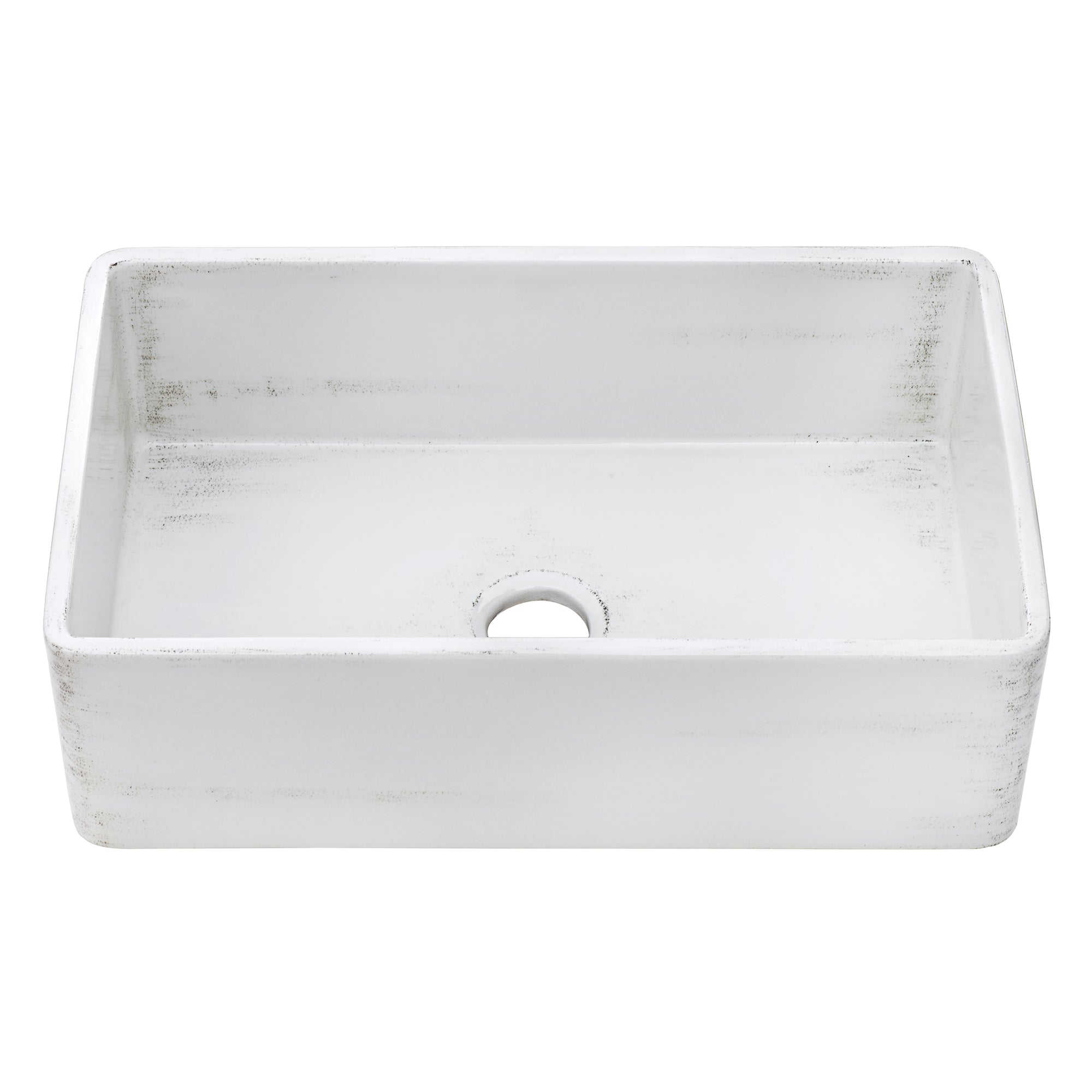 Ruvati Fiamma — Tarja Farmhouse de Cocina de 33 x 20 pulg en Fireclay — Blanco Envejecido — 1