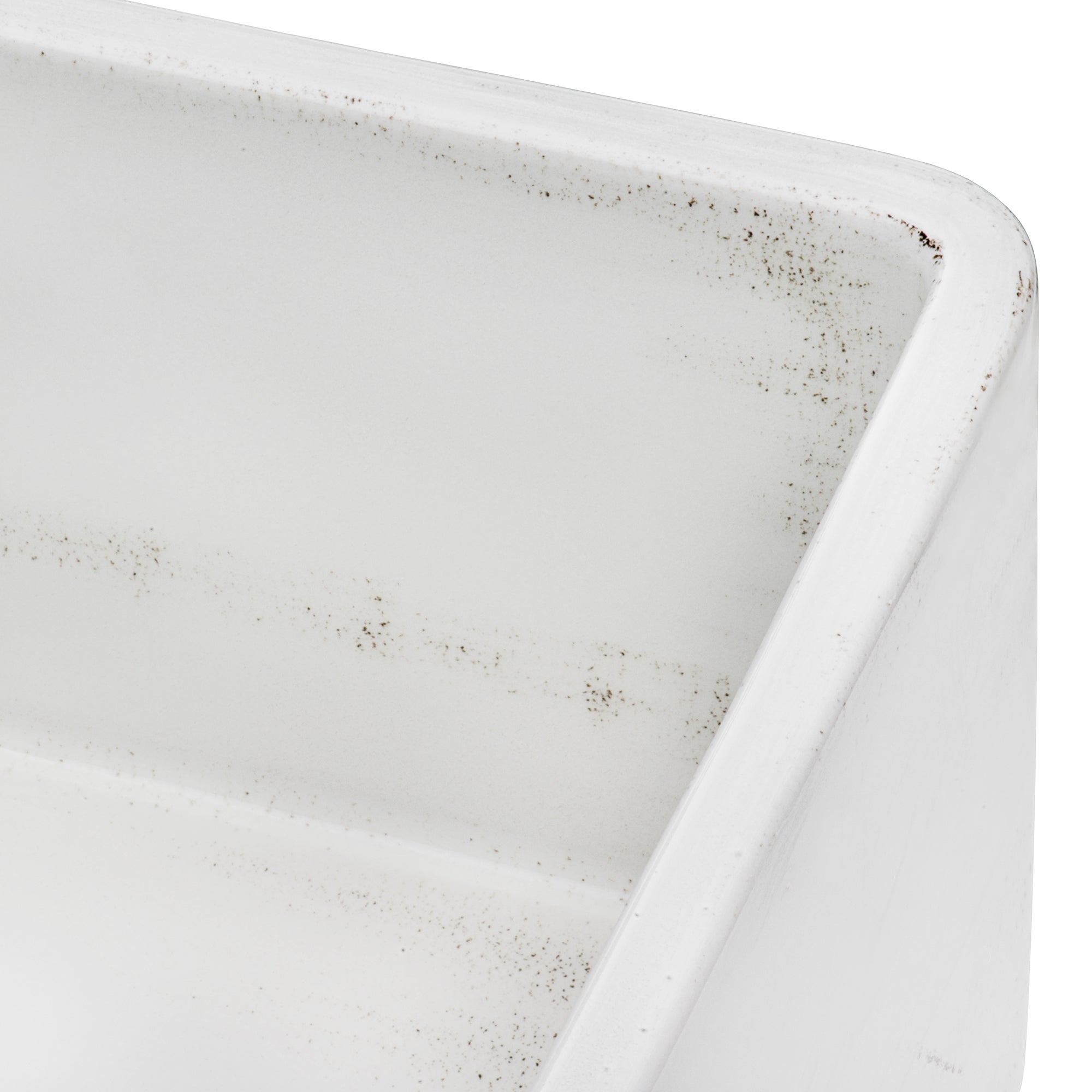 Ruvati Fiamma — Tarja Farmhouse de Cocina de 33 x 20 pulg en Fireclay — Blanco Envejecido — 3