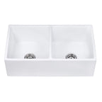 Ruvati Fiamma — Tarja Farmhouse de Cocina de 33 x 18 pulg en Fireclay — Blanco — 1