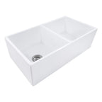 Ruvati Fiamma — Tarja Farmhouse de Cocina de 33 x 18 pulg en Fireclay — Blanco — 2