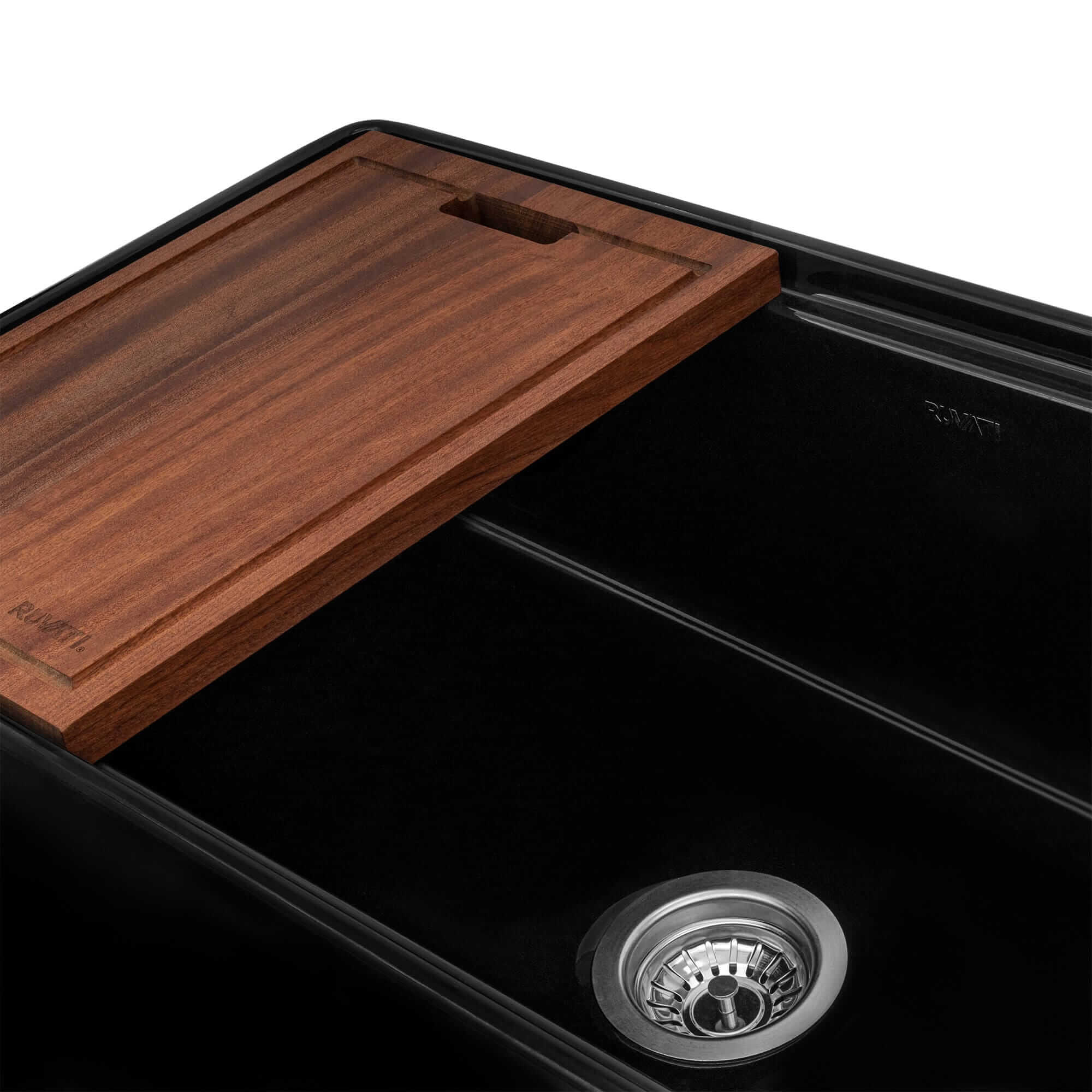 Ruvati Fiore — Tarja Farmhouse de Cocina en Fireclay — Negro — 3