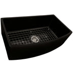 Ruvati Fiamma — Tarja Farmhouse de Cocina en Fireclay — Negro — 1