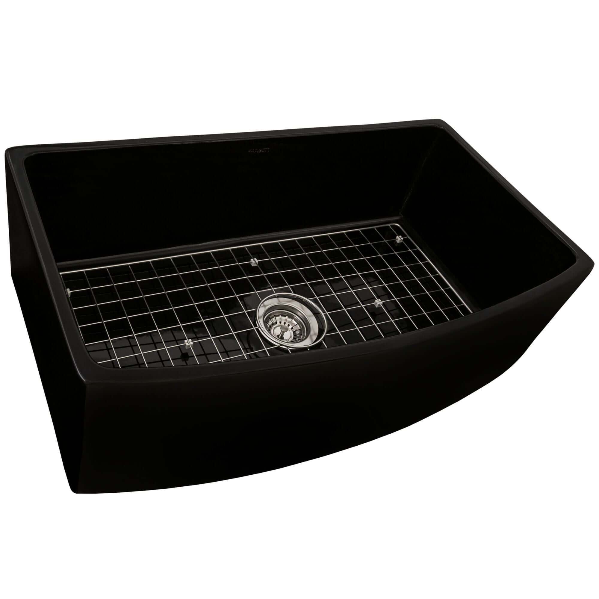 Ruvati Fiamma — Tarja Farmhouse de Cocina en Fireclay — Negro — 1