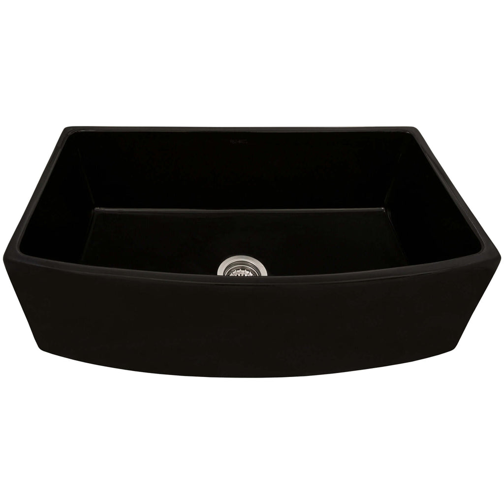 Ruvati Fiamma — Tarja Farmhouse de Cocina en Fireclay — Negro — 3