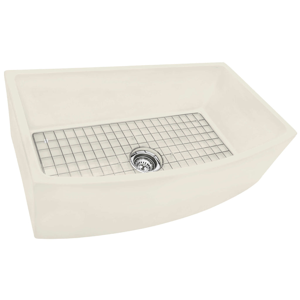 Ruvati Fiamma — Tarja Farmhouse de Cocina en Fireclay — Blanco — 4