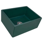 Ruvati Fiamma — Tarja Farmhouse de Cocina en Fireclay — Verde Esmeralda — 1