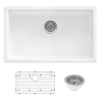 Ruvati Fiamma — Tarja de Cocina en Fireclay — Blanco — 1