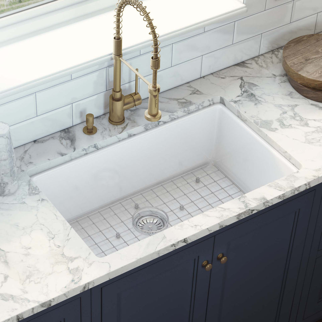 Ruvati Fiamma — Tarja de Cocina en Fireclay — Blanco — 2