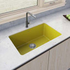 Ruvati Fiamma — Tarja de Cocina en Fireclay — Amarillo