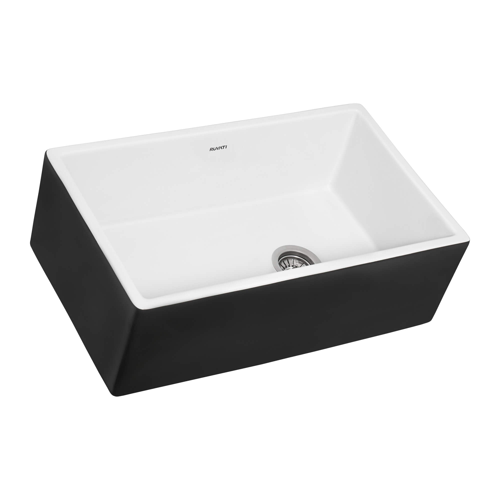 Ruvati Fiamma — Tarja Farmhouse de Cocina en Fireclay — Blanco — 1