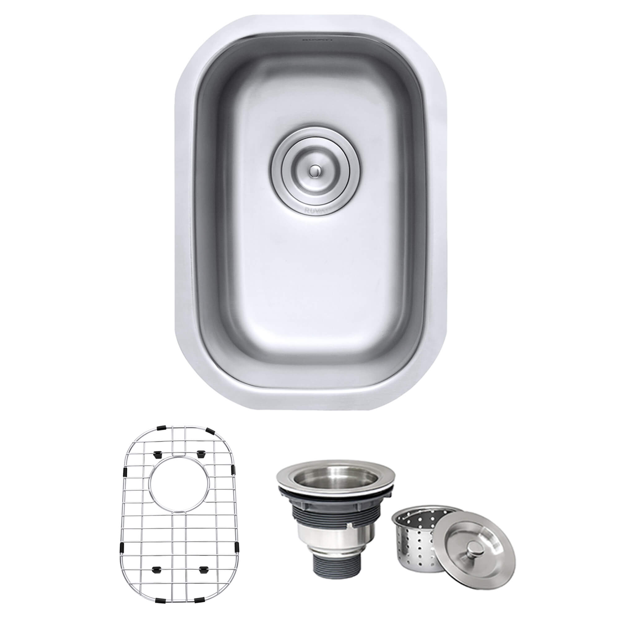 Ruvati Parmi — Tarja de Bar / Prep de 12 x 18 pulg en Acero Inoxidable — Acero Inoxidable — 1