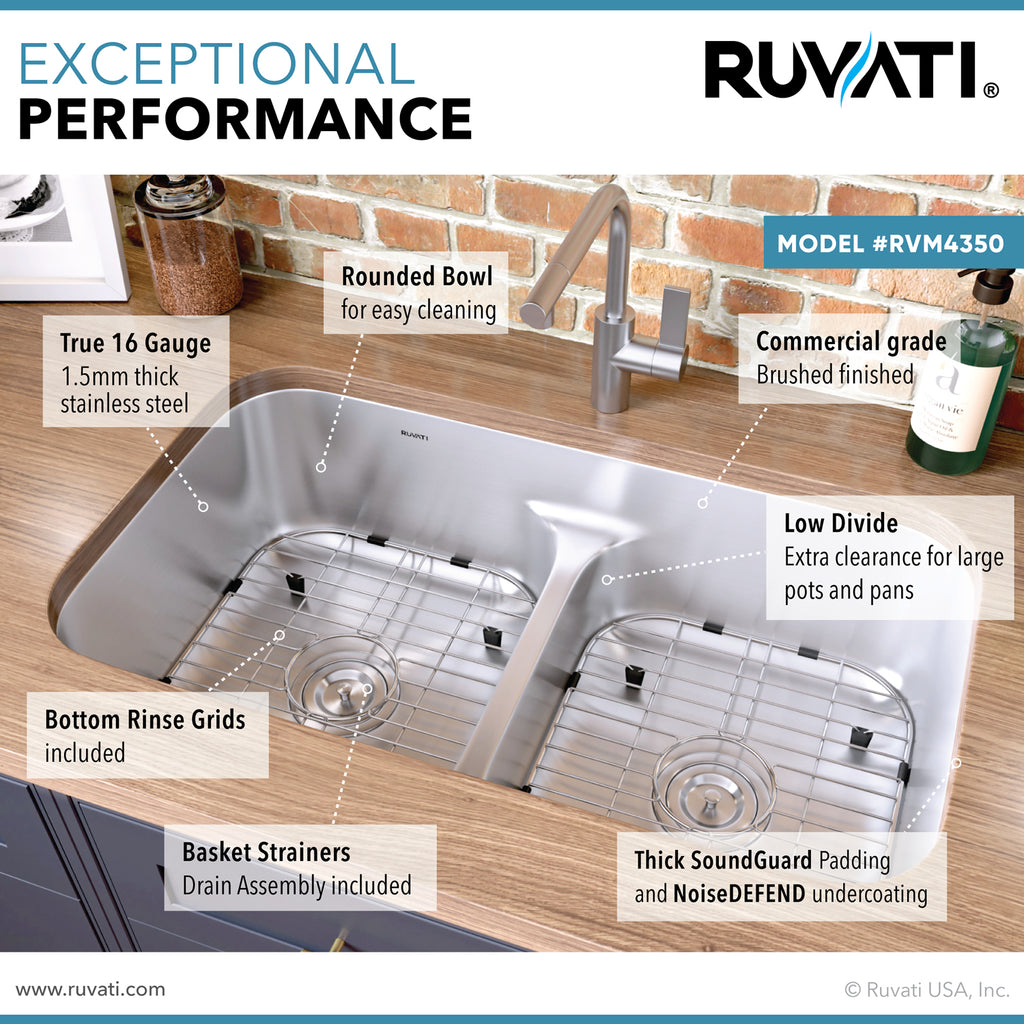 Ruvati Parmi — Tarja de Cocina en Acero Inoxidable — Acero Inoxidable — 2