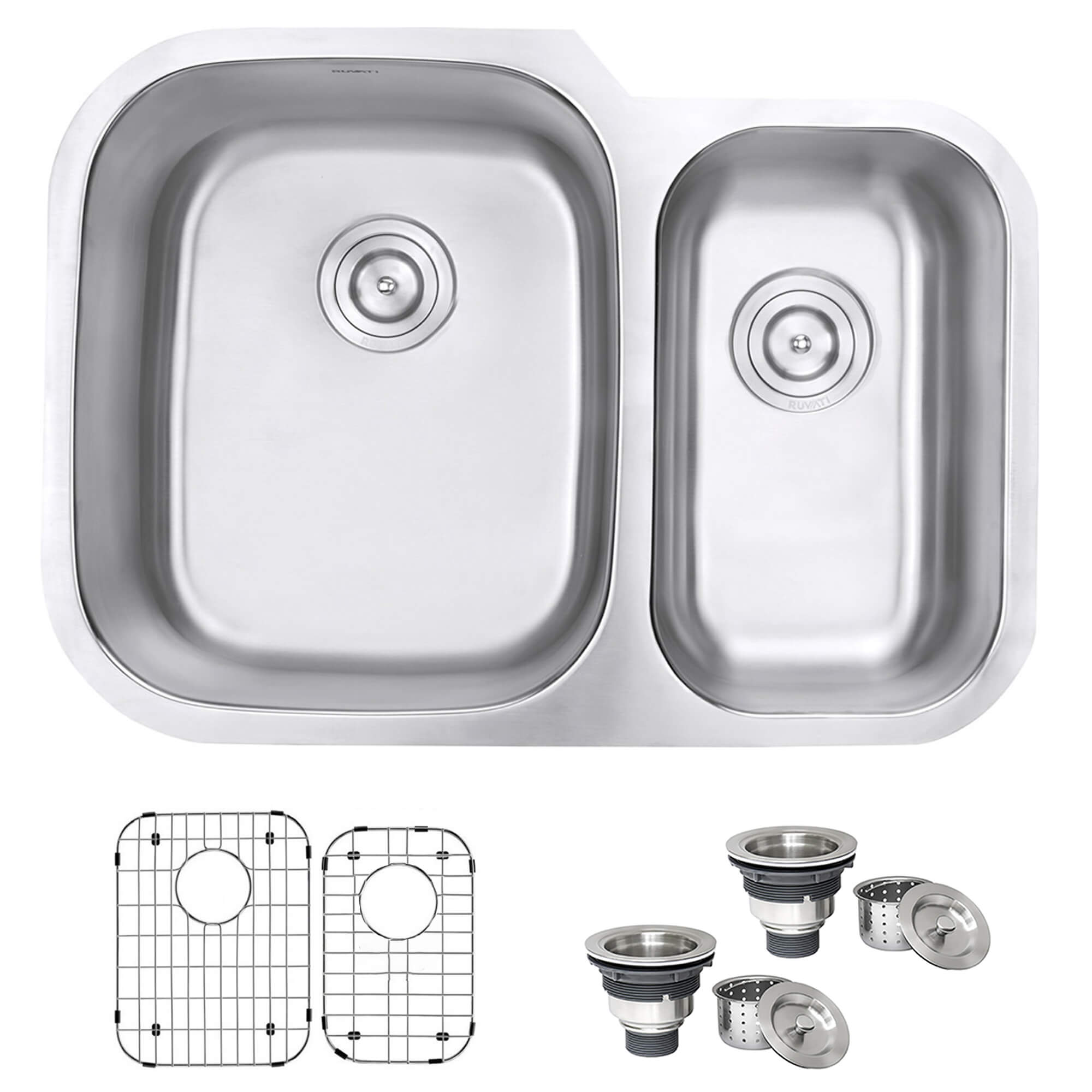 Ruvati Parmi — Tarja de Cocina en Acero Inoxidable — Acero Inoxidable