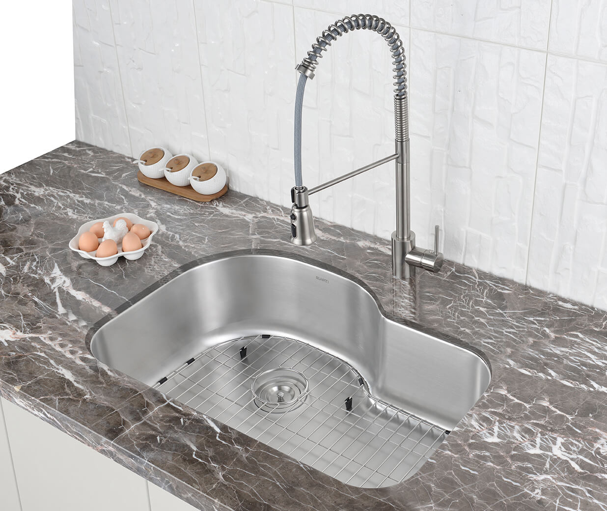 Ruvati Parmi — Tarja de Cocina en Acero Inoxidable — Acero Inoxidable — 4