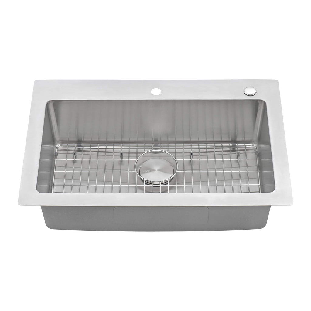 Ruvati Modena — Tarja de Cocina de 33 x 22 pulg en Acero Inoxidable — Acero Inoxidable — 1