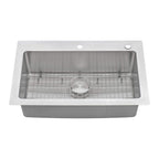 Ruvati Modena — Tarja de Cocina de 33 x 22 pulg en Acero Inoxidable — Acero Inoxidable — 1