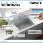 Ruvati Modena — Tarja de Bar / Prep en Acero Inoxidable — Acero Inoxidable — 3