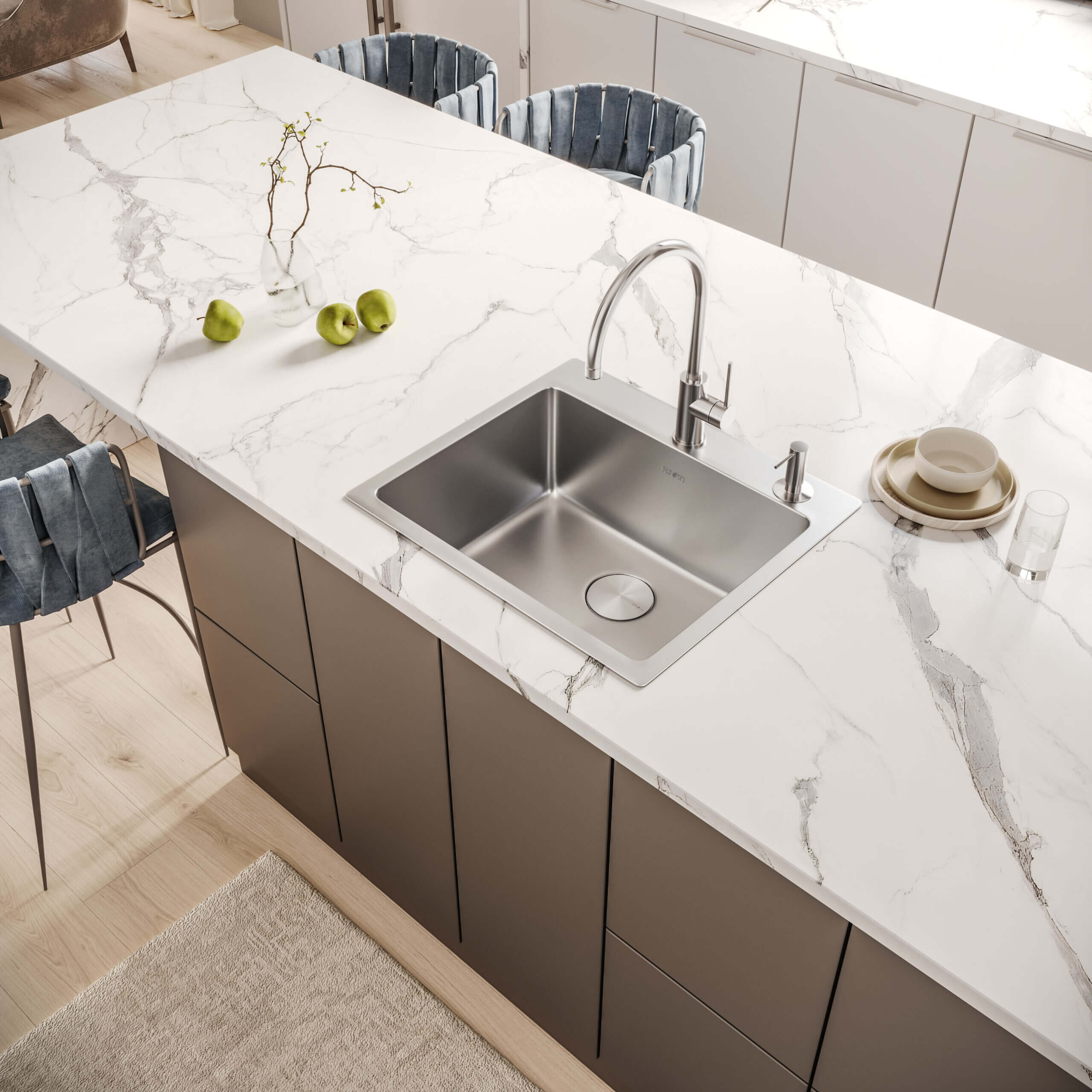Ruvati Modena — Tarja de Bar / Prep en Acero Inoxidable — Acero Inoxidable — 2