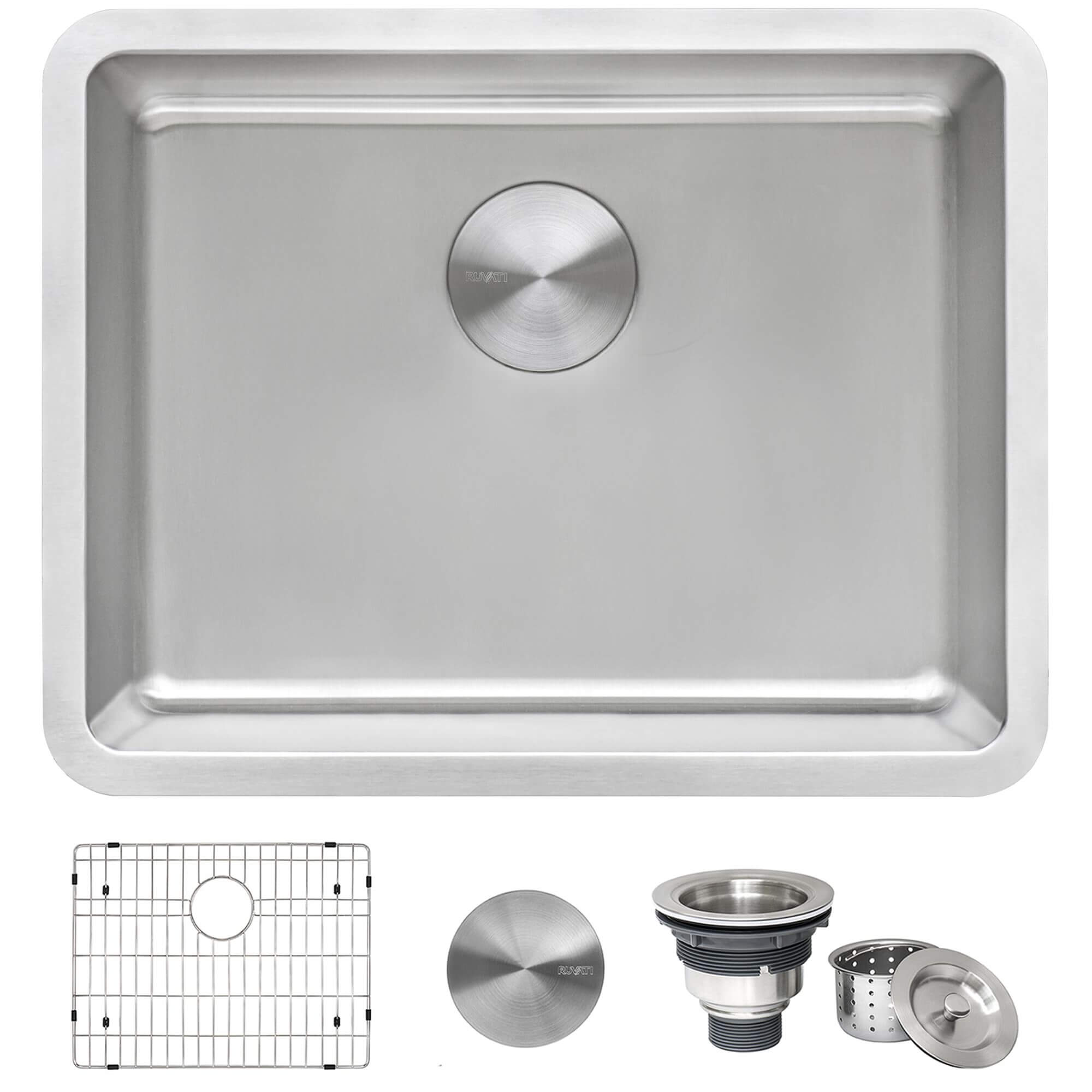 Ruvati Modena — Tarja de Cocina en Acero Inoxidable — Acero Inoxidable