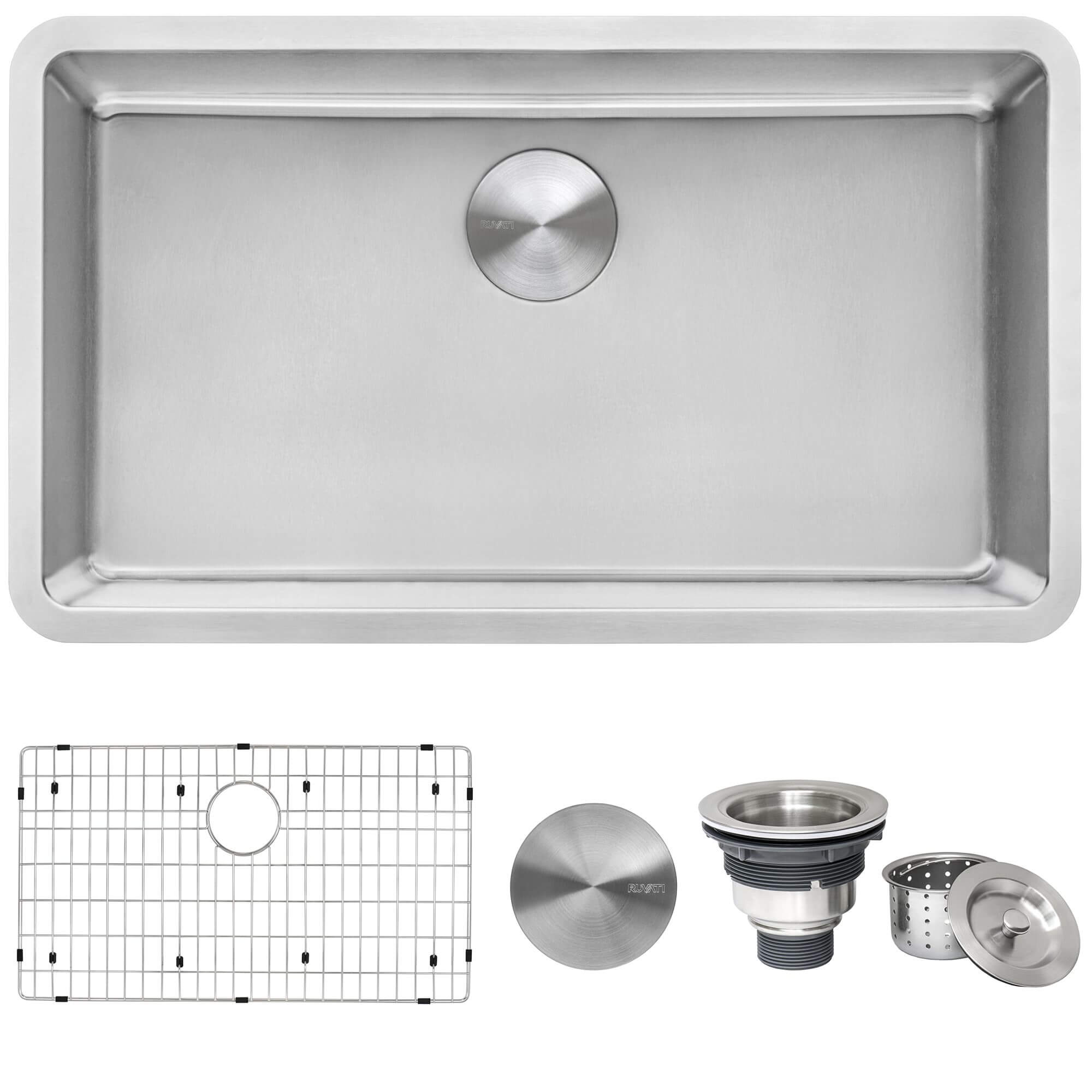 Ruvati Modena — Tarja de Cocina en Acero Inoxidable — Acero Inoxidable