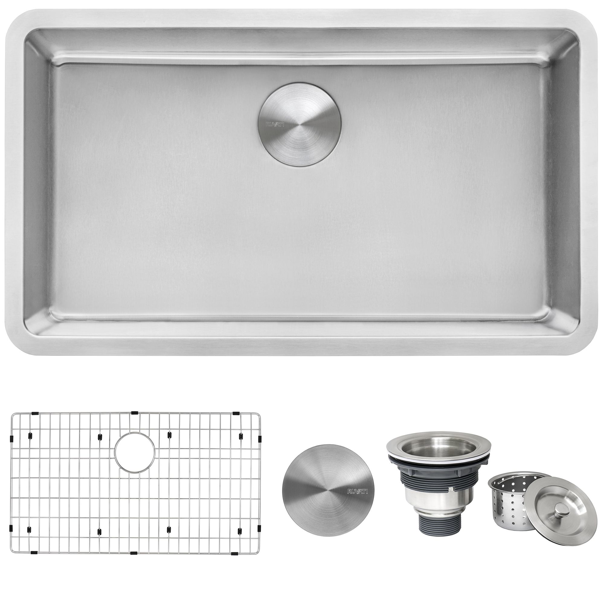Ruvati Modena — Tarja de Cocina en Acero Inoxidable — Acero Inoxidable